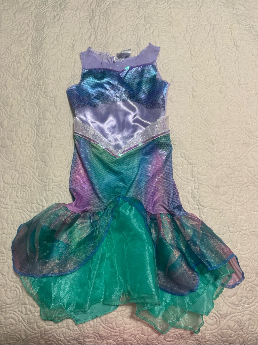 Disney princess the Little Mermaid Ariel Costume dress in Teal Purple 4-6 xs